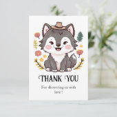 ラブリードリーミーウルフベビーシャワー サンキューカード (スタンド正面)