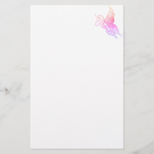 ラブリードリームスバタフライ 便箋 (正面)