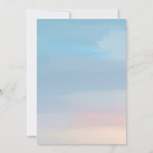 ラブリードルフィンキュートベビーツインボーイズシャワー 招待状 (裏面)