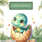 ラブリーハッチンスーンベビー恐竜パーソナライズされた クッション