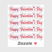 ラブリーハッピーバレンタインデータイポグラフィレタリング シール (シート)