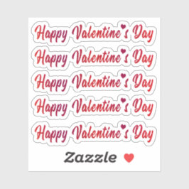 ラブリーハッピーバレンタインデータイポグラフィレタリング シール