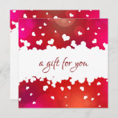 ラブリーハッピーバレンタインデーハートギフトカード (正面/裏面)