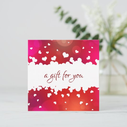 ラブリーハッピーバレンタインデーハートギフトカード (スタンド正面)