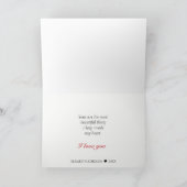 ラブリーハッピーバレンタインデーハートグリーティングカード シーズンカード (内部)