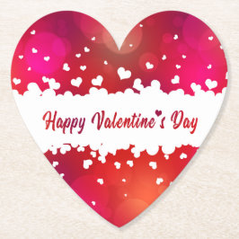 ラブリーハッピーバレンタインデーハートハートコースター ペーパーコースター