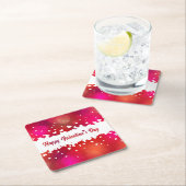 ラブリーハッピーバレンタインデーハート紙コースター スクエアペーパーコースター (インサイチュ)