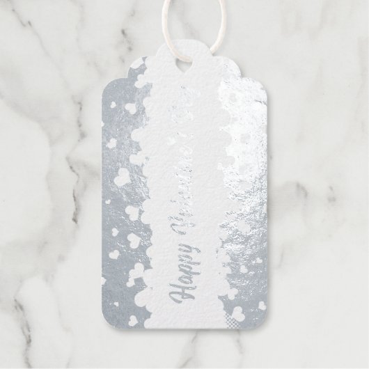 ラブリーハッピーバレンタインデーハート ギフトタグ (正面)