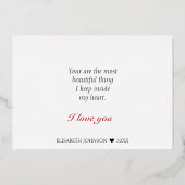 ラブリーハッピーバレンタインデーハート 箔シーズンカード (裏面)