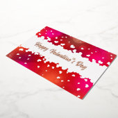 ラブリーハッピーバレンタインデーハート 箔シーズンカード (回転した状態)