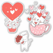 ラブリーハッピーバレンタインデービニールシール シール (正面)