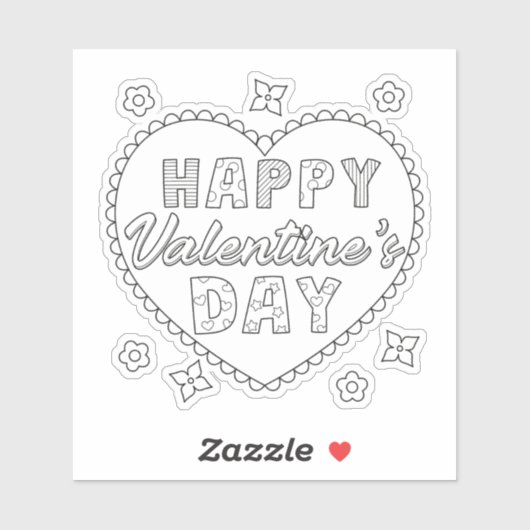 ラブリーハッピーバレンタインデー シール (シート)