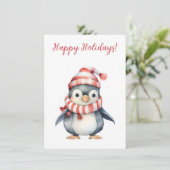 ラブリーハッピーホリデーズペンギンウォーターカラーカード (スタンド正面)