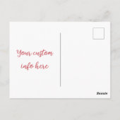 ラブリーハッピーホリデーズペンギン水のカラーアートワーク ポストカード (裏面)