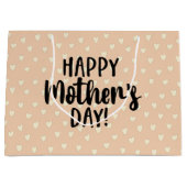 ラブリーハッピーマザーズデイハート抱き枕 ラージペーパーバッグ (正面)