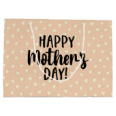 ラブリーハッピーマザーズデイハート抱き枕 ラージペーパーバッグ (裏面)