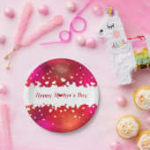 ラブリーハッピーマザーズデイハート ペーパープレート (パーティー)