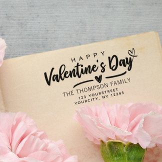 ラブリーハッピーヴァレンティーンズデイモダン差出人住所 セルフインキングスタンプ