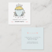 ラブリーハンドドロードピンクシオンキルター裁縫ビズ スクエア名刺 (正面/裏面)