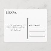 ラブリーハンドレタたった今結婚しました結婚写真 案内ポストカード (裏面)