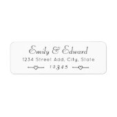 ラブリーハートカップル結婚ネームの差出人住所 ラベル (正面)