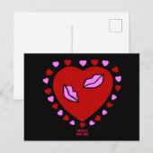 ラブリーハートキスはがき ポストカード (正面/裏面)