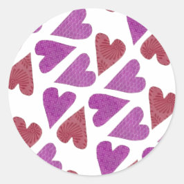 ラブリーハートステッカー ラウンドシール