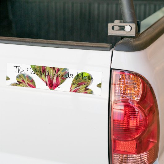 ラブリーハート人道的な日この世界が必要とするLov バンパーステッカー (トラック上)