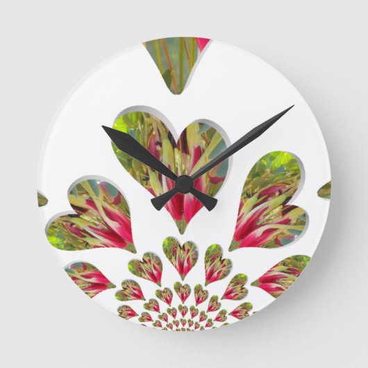 ラブリーハート人道的な日この世界が必要とするLov ラウンド壁時計 (正面)