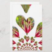 ラブリーハート人道的な日この世界が必要とするLov 便箋 (正面/裏面)