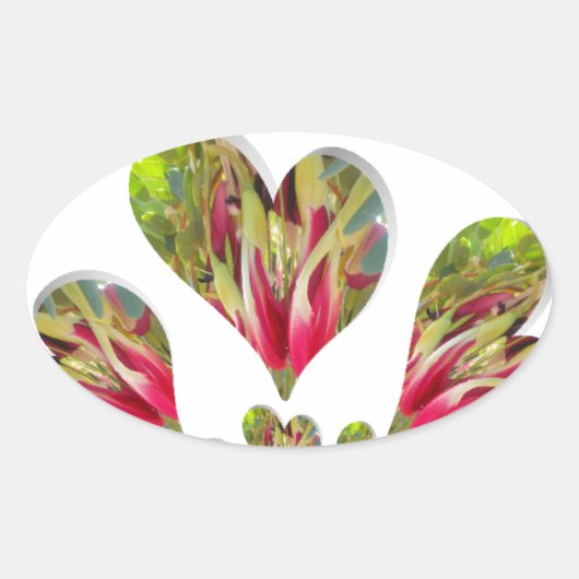 ラブリーハート人道的な日この世界が必要とするLov 楕円形シール (正面)