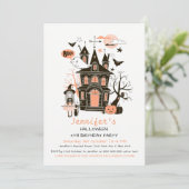 ラブリーハ幽霊のよく出るウス子供の誕生日ハロウィーンアヴィット 招待状 (スタンド正面)