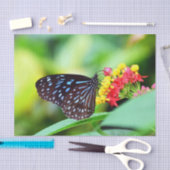 ラブリーバタフライアンドフラワーズティッシュペーパー 薄葉紙 (クラフト)