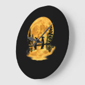 ラブリーバニーラビットムーンナイトスカイ ラージ壁時計 (傾斜)