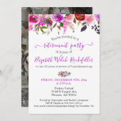 ラブリーバラフローラ退職パーティー写真 招待状 (正面/裏面)