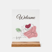 ラブリーバラミニマリストラインアート アクリルサイン (正面)