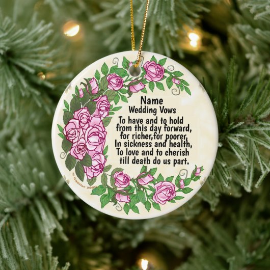ラブリーバラ結婚ズ誓いオーナメント セラミックオーナメント