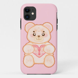 ラブリーバレンタインデイベアwith赤いハート iPhone 11 ケース