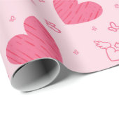 ラブリーバレンタインデーハートテーマデザイン ラッピングペーパー (ロールコーナー)