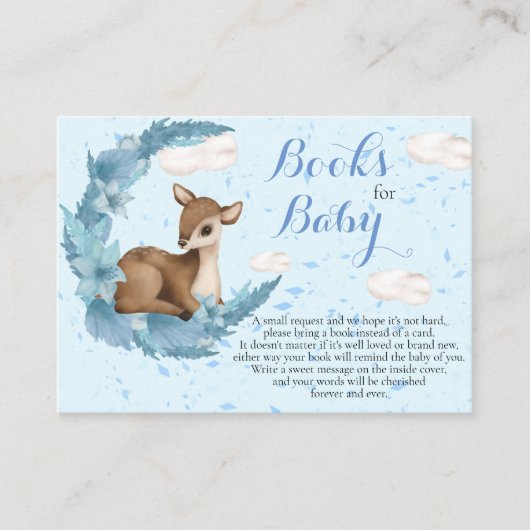 ラブリーバンビ&フラワームーンクラウドブックスベビー エンクロージャーカード (正面)