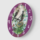 ラブリーバード行くパパタイムシンプルの基本的なニーズ ラージ壁時計 (傾斜)