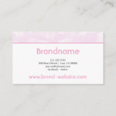 ラブリーパステルピンクスカイクラウドトレンディーガールズスタイル 名刺 (裏面)