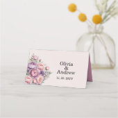 ラブリーパステルフローラテーブルテントカード プレイスカード (裏面)