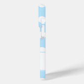 ラブリーパステルブルー、ビッグ水玉模様、名前をカスタムする Case-Mate iPhoneケース (裏面 / 左)