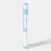 ラブリーパステルブルー、ビッグ水玉模様、名前をカスタムする Case-Mate iPhoneケース (裏面 / 右)