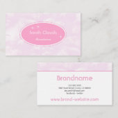ラブリーパステルベビーピンクスカイクラウズススタイリッシュターズ 名刺 (正面/裏面)