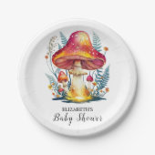 ラブリーパステルマッシュルームベビーシャワー ペーパープレート (正面)