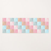 ラブリーパステル抽象芸術タイルと三角形パターン ヨガマット (正面(横))