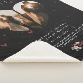 ラブリーパーソナライズされたハートシェイプ2フォトコラージュ シェルパブランケット (3/4)