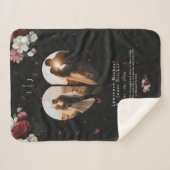 ラブリーパーソナライズされたハートシェイプ2フォトコラージュ シェルパブランケット (正面(横))